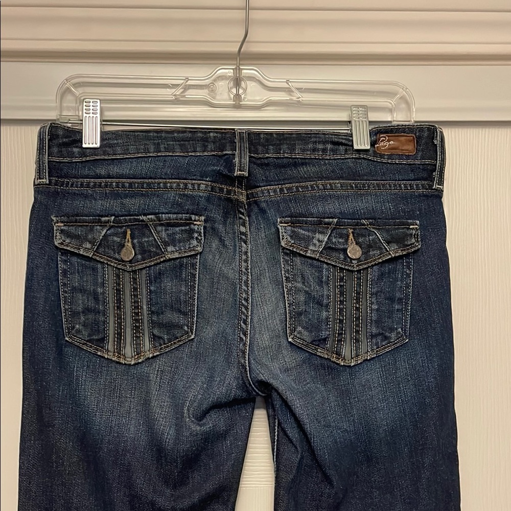 PAIGE Blue Flare Wide Leg Jeans